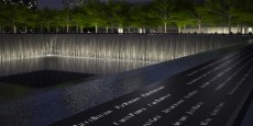 9_11Memorial Pool Names Parapet Night. Rendering Squared Design Lab